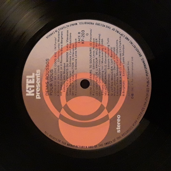 Demis Roussos. Pour vous. 1982 - Picture 4 of 4